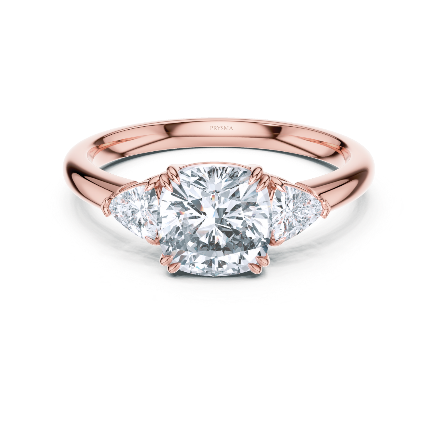 Round Center Stone 8 Prong Cushion Diamond