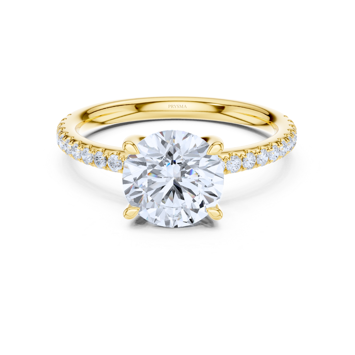 Classic Elegance Solitaire Pave Ring