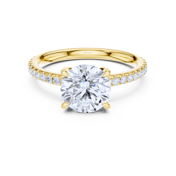 Classic Elegance Solitaire Pave Ring