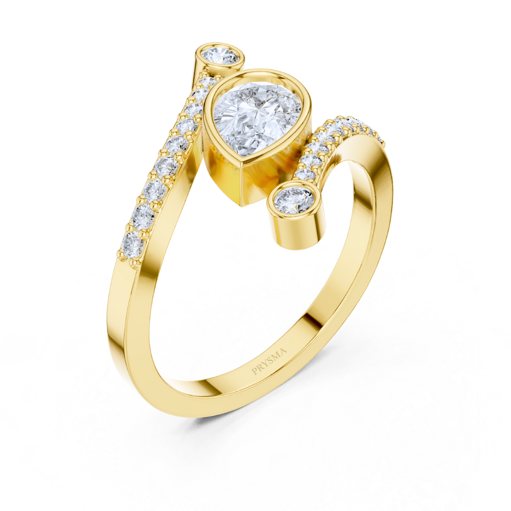 Celeste Pear Harmony Ring