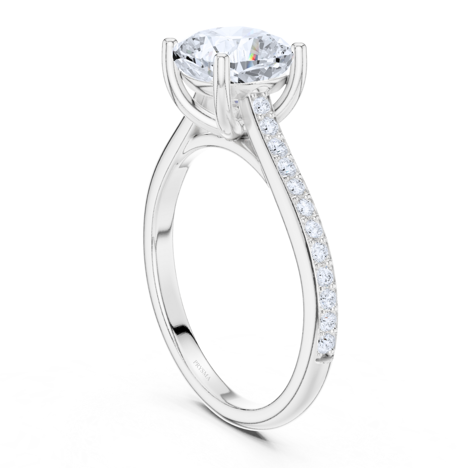 Graceful Elegance Cushion-Cut Solitaire Ring