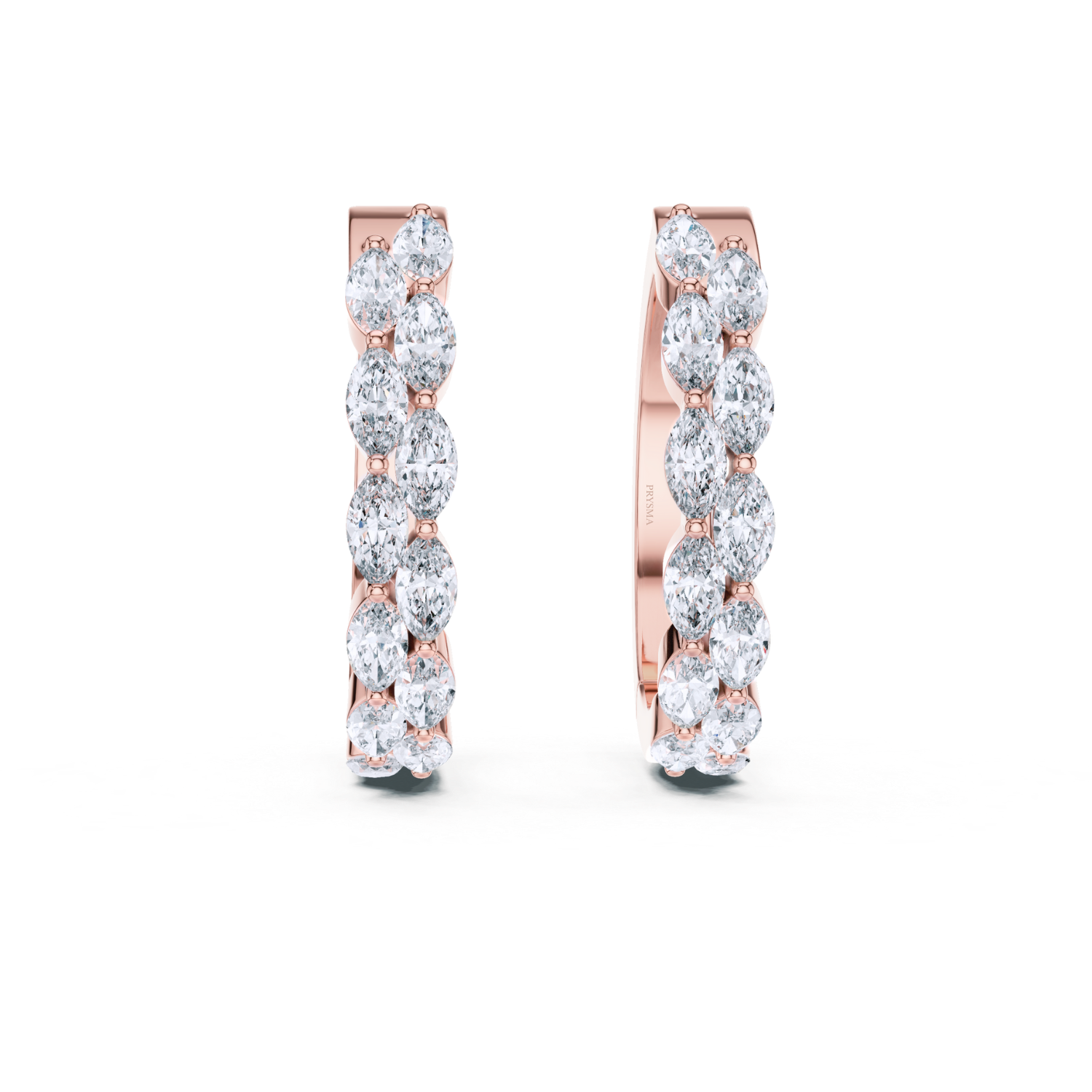 Marquise-Cut Diamond Hoop Earrings