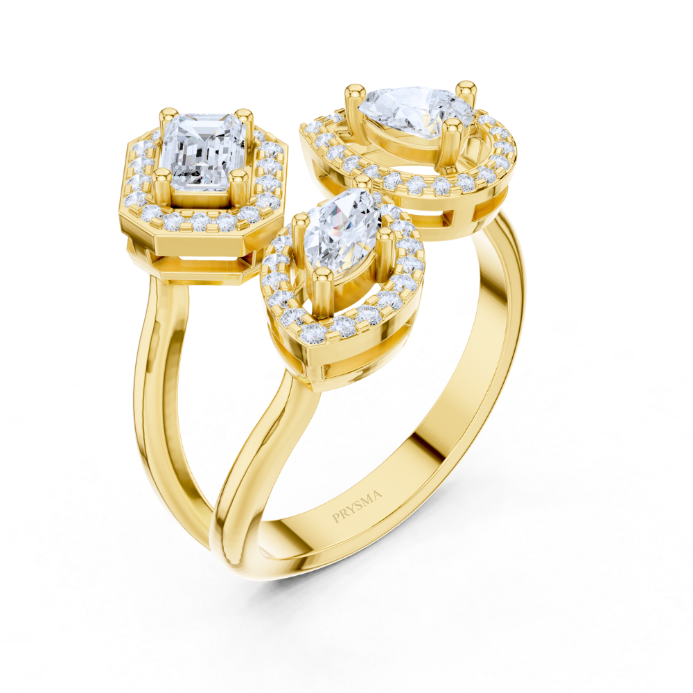 Halo Harmony Trio Ring