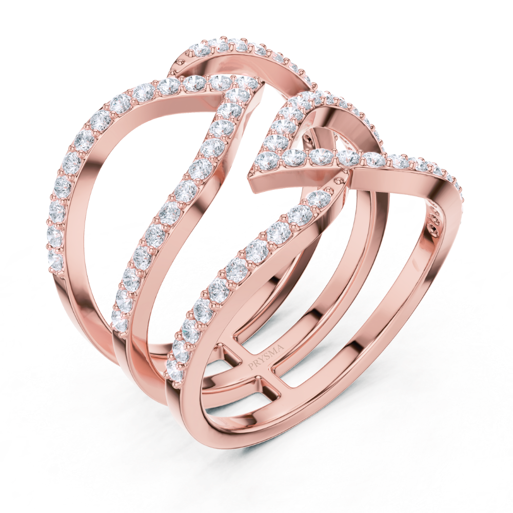 Celestia Triple Band Pavé Ring