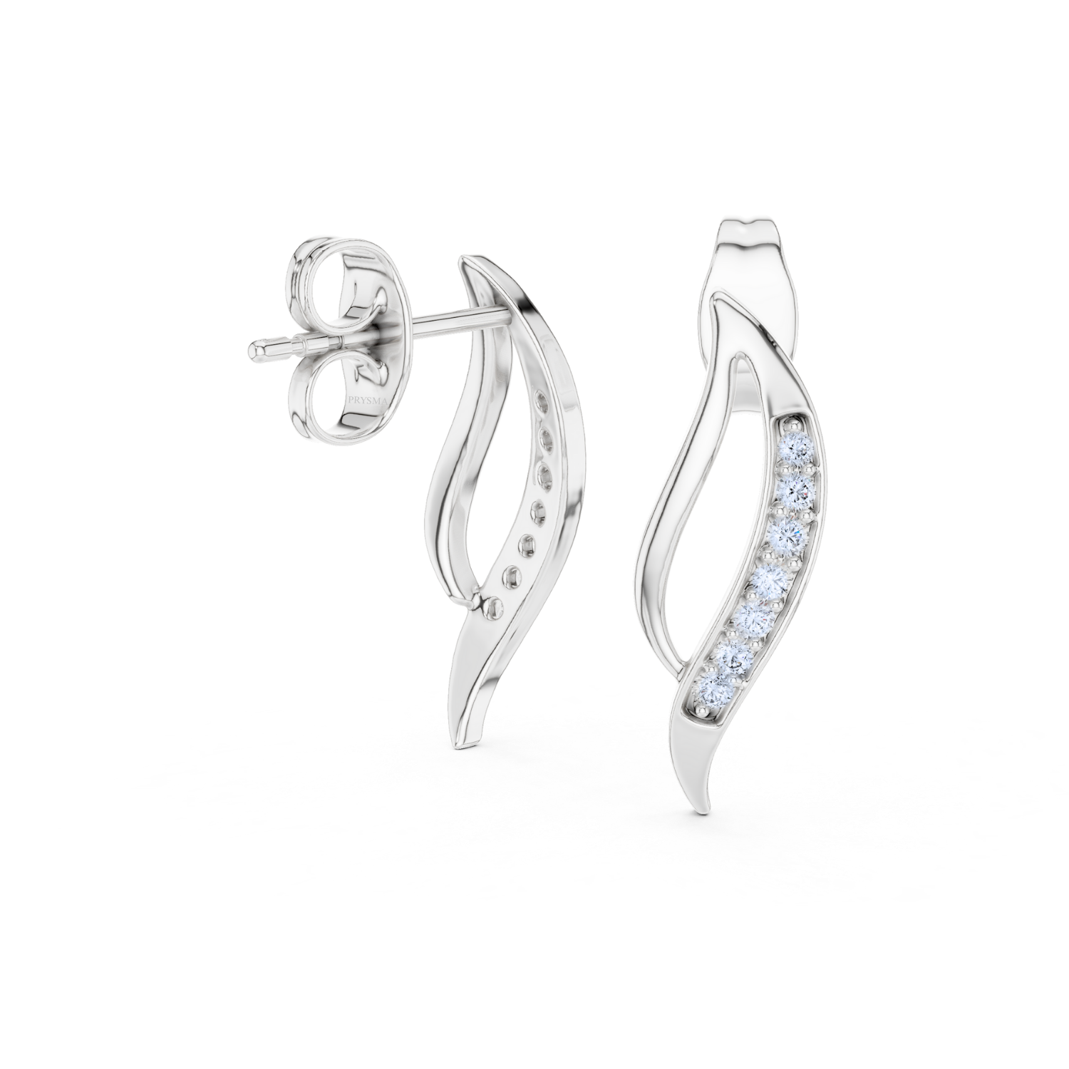 Elegance Twist Diamond Hoop Earrings