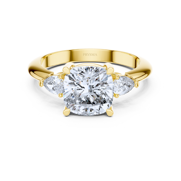Glimmer Crest Three-Stone Diamond Ring