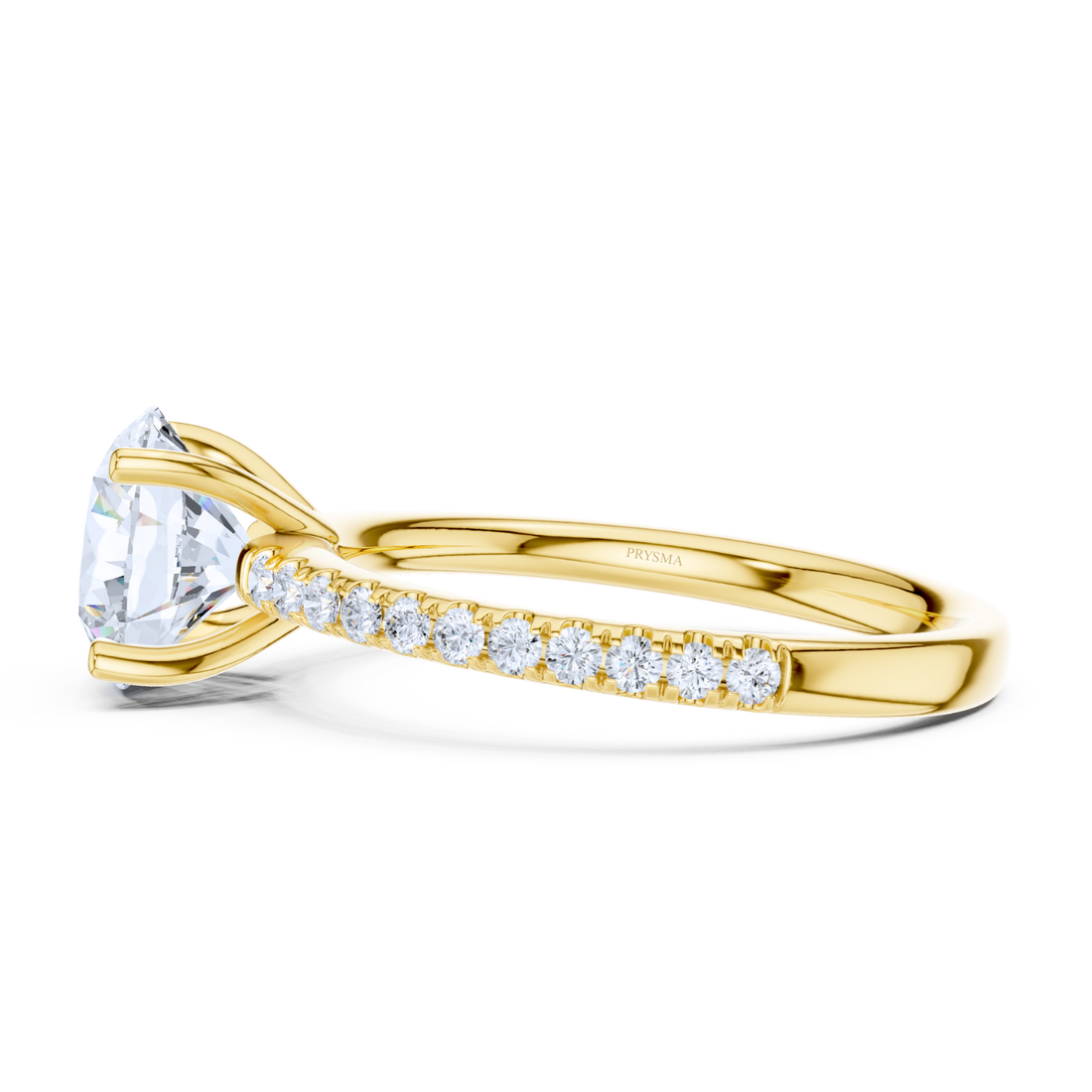 Classic Elegance Solitaire Pave Ring