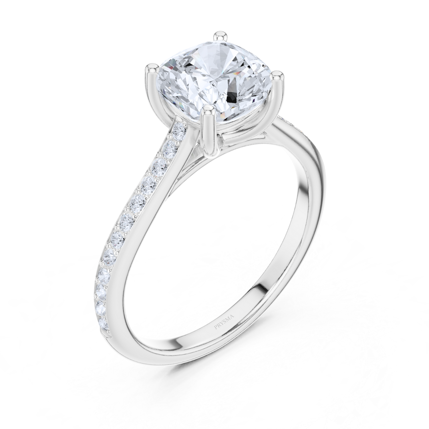 Graceful Elegance Cushion-Cut Solitaire Ring