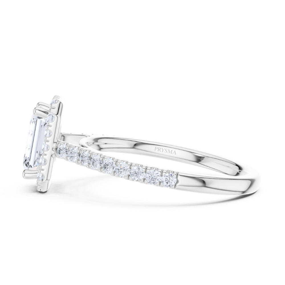 Emerald Halo Elegance Ring