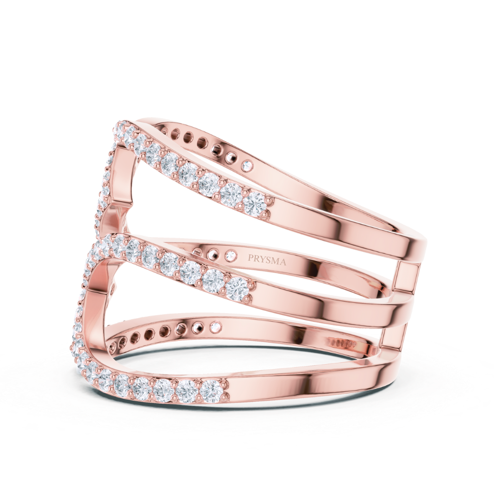 Celestia Triple Band Pavé Ring