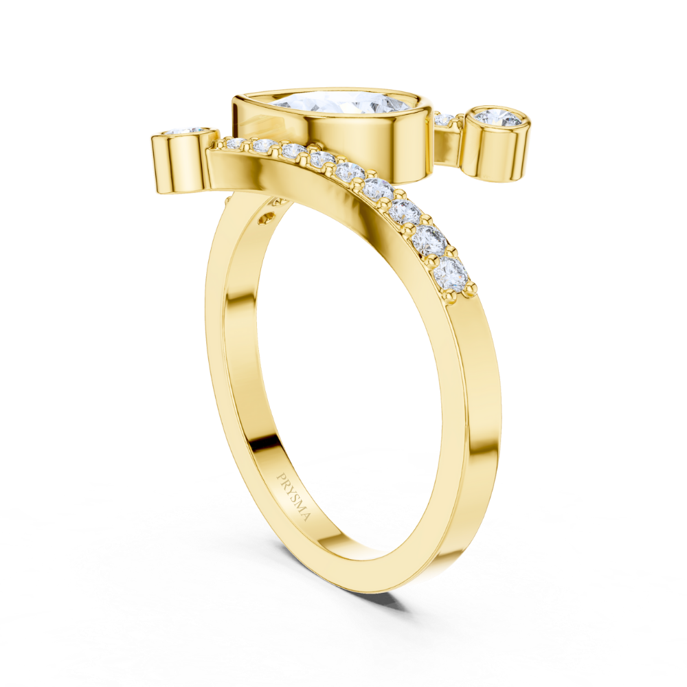 Celeste Pear Harmony Ring