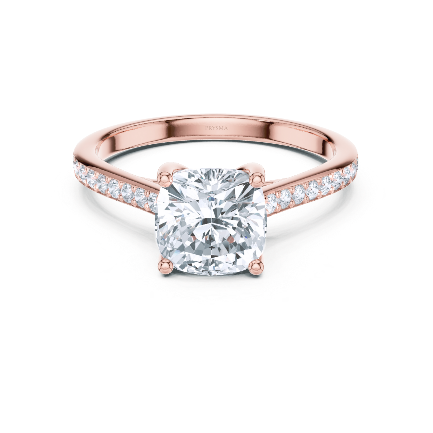 Graceful Elegance Cushion-Cut Solitaire Ring