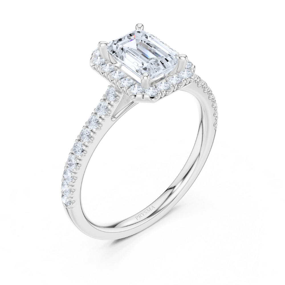Emerald Halo Elegance Ring