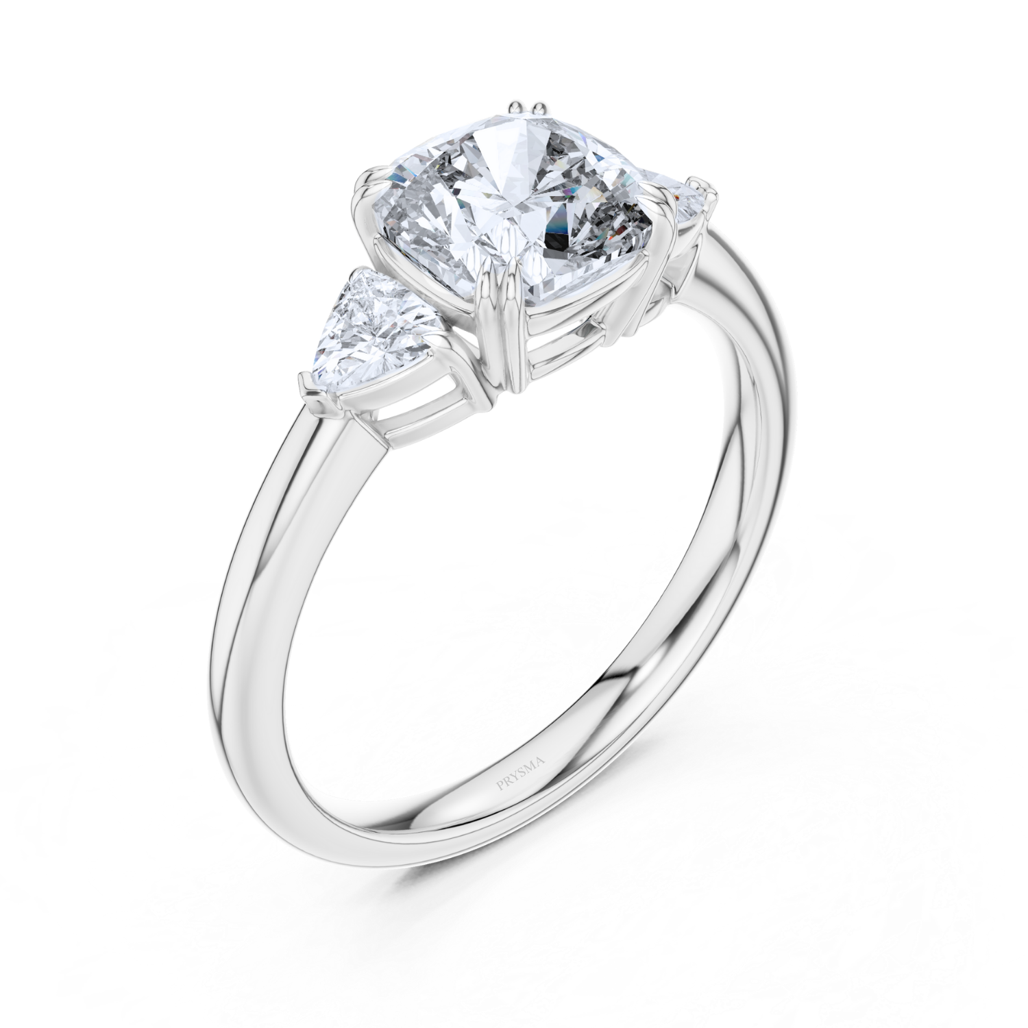 Round Center Stone 8 Prong Cushion Diamond