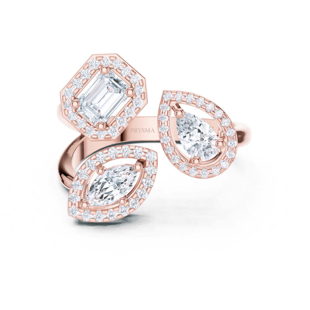 Halo Harmony Trio Ring