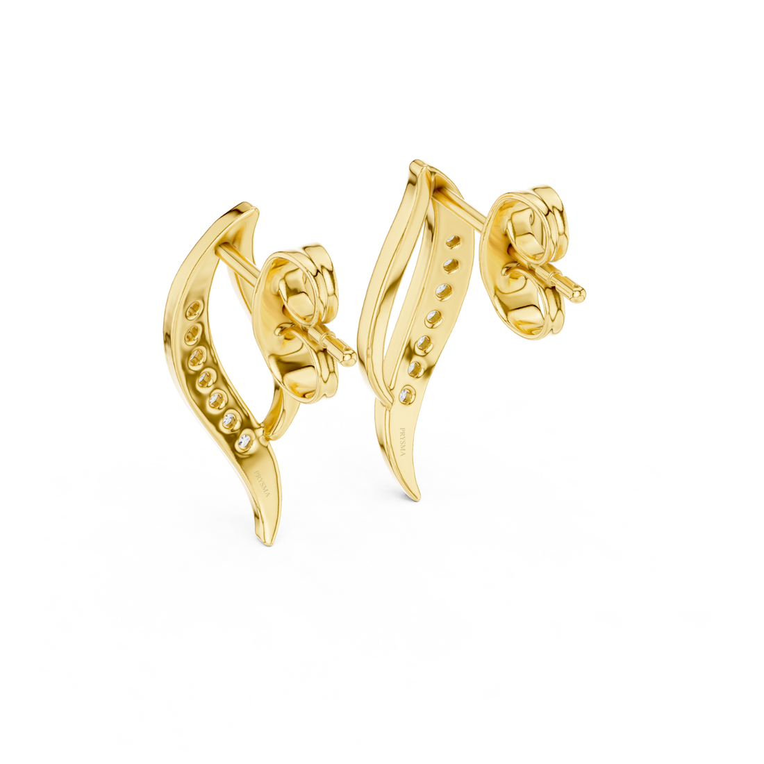Elegance Twist Diamond Hoop Earrings