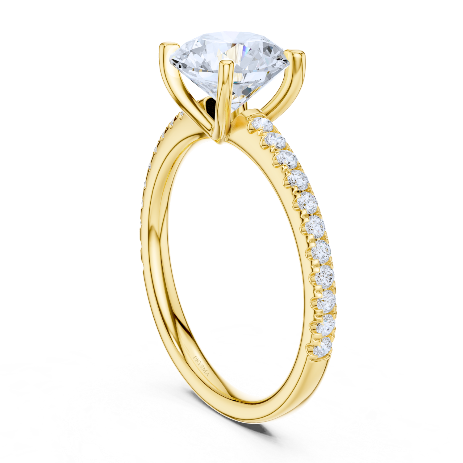 Classic Elegance Solitaire Pave Ring