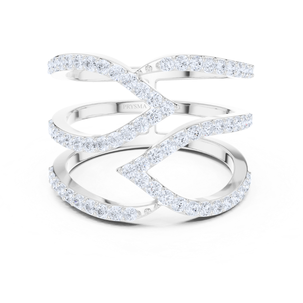 Celestia Triple Band Pavé Ring