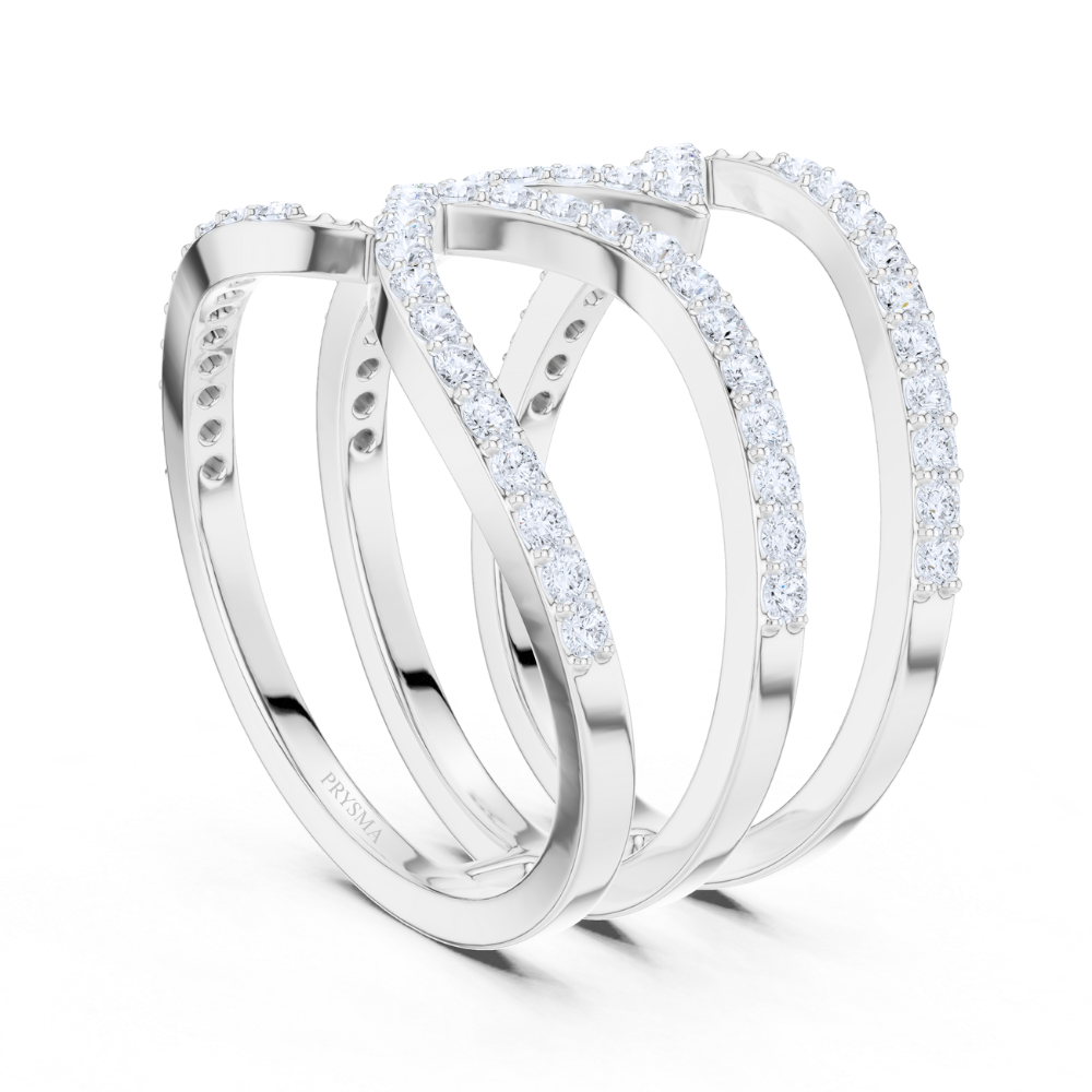 Celestia Triple Band Pavé Ring