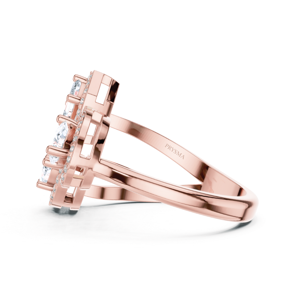 Halo Harmony Trio Ring