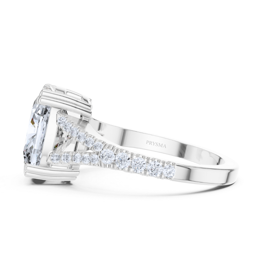 Celestia Split-Shank Cushion Ring