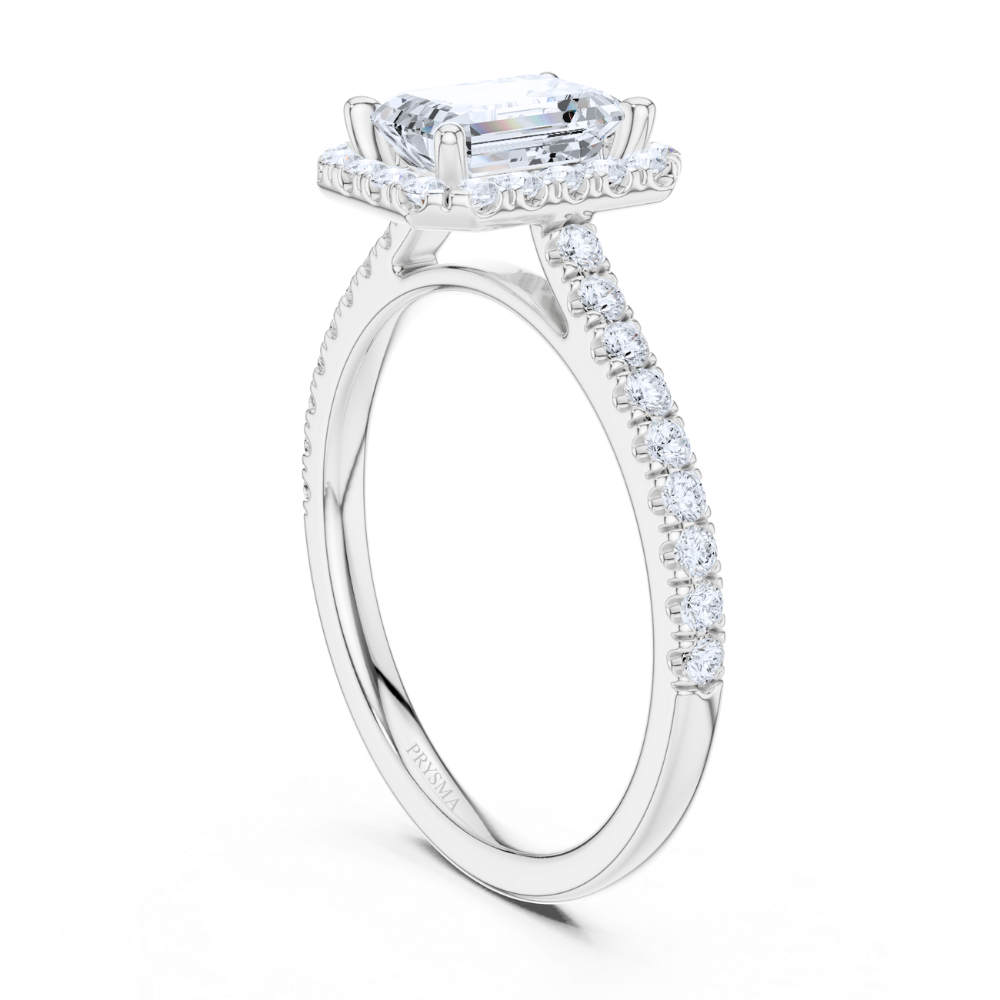 Emerald Halo Elegance Ring