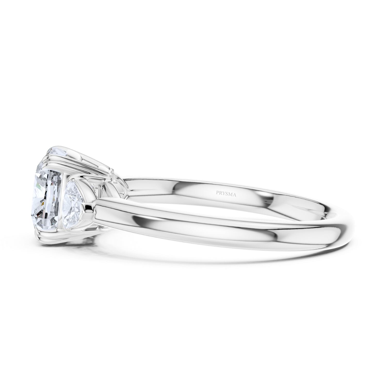 Round Center Stone 8 Prong Cushion Diamond