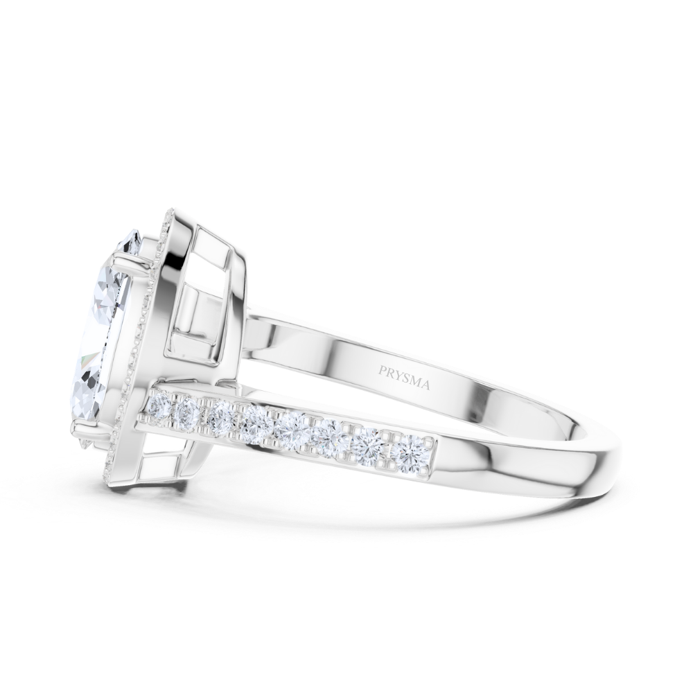 Radiance Oval Halo Diamond Ring