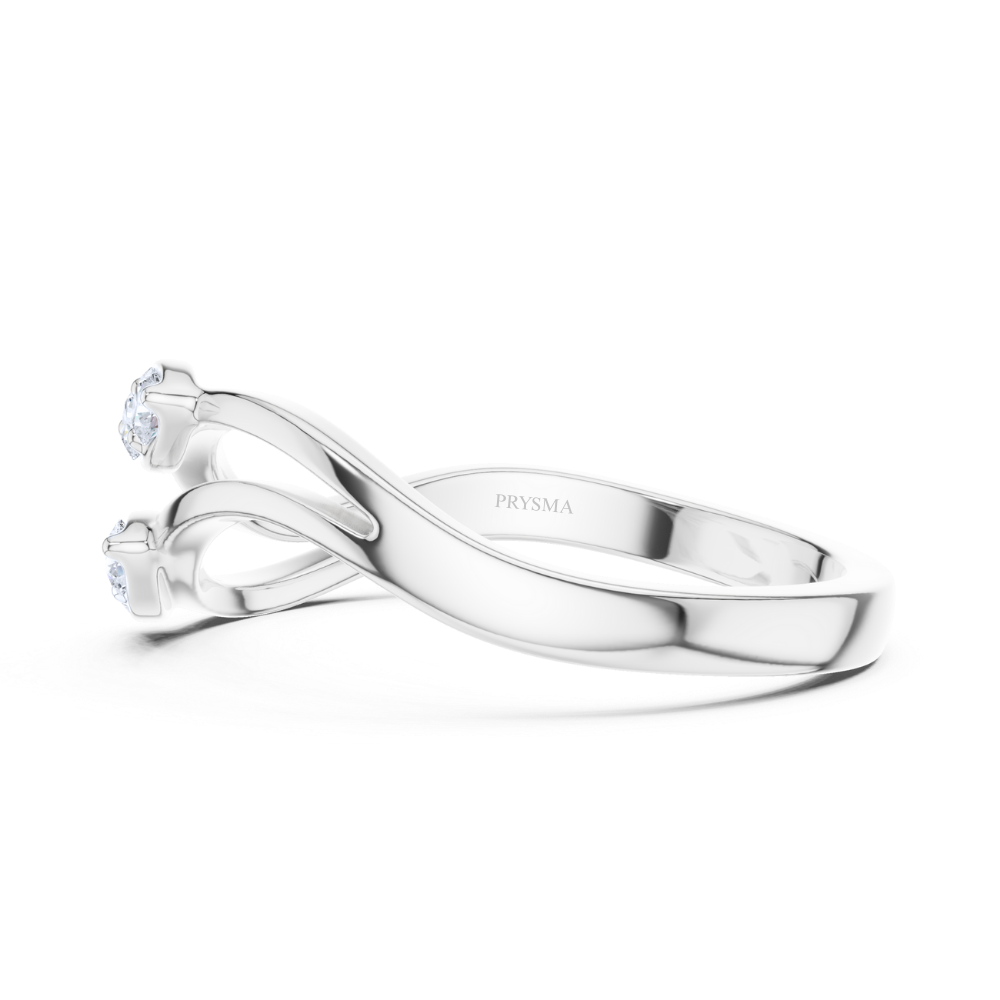Twin Glimmer Bypass Ring