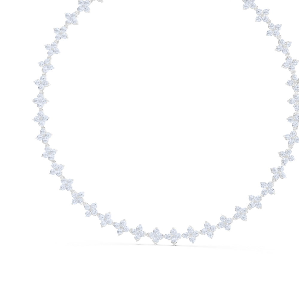 Regalia Round-Cut Diamond Tennis Necklace