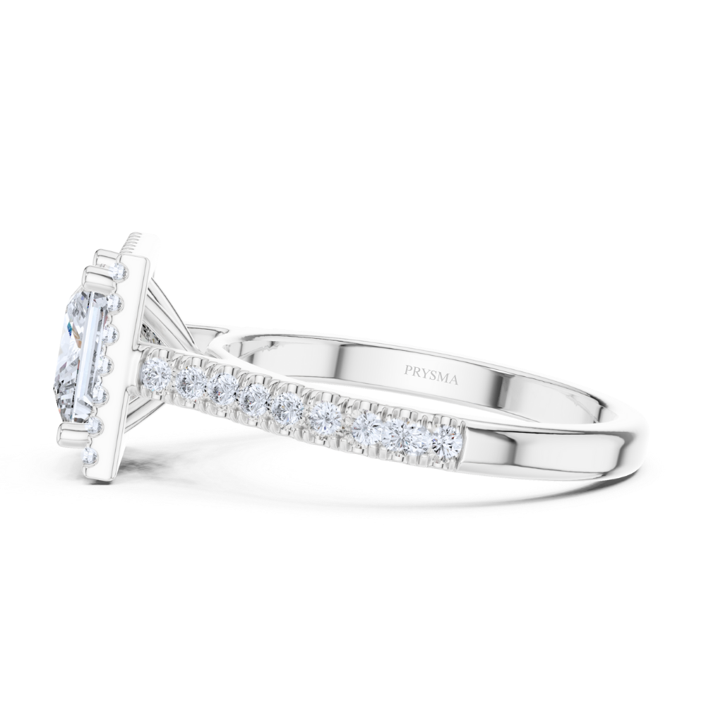 Regal Square Halo Ring