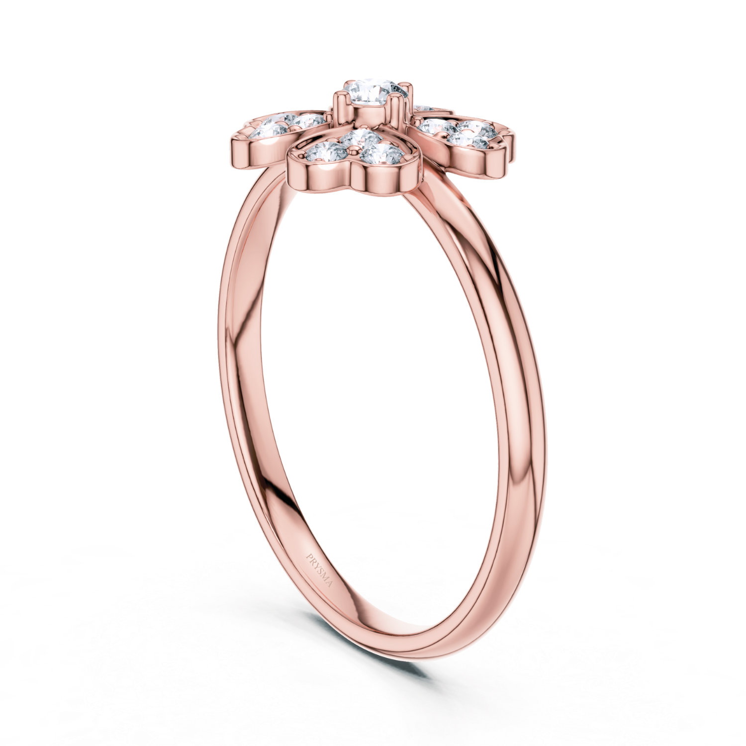 Blooming Diamond Clover Ring