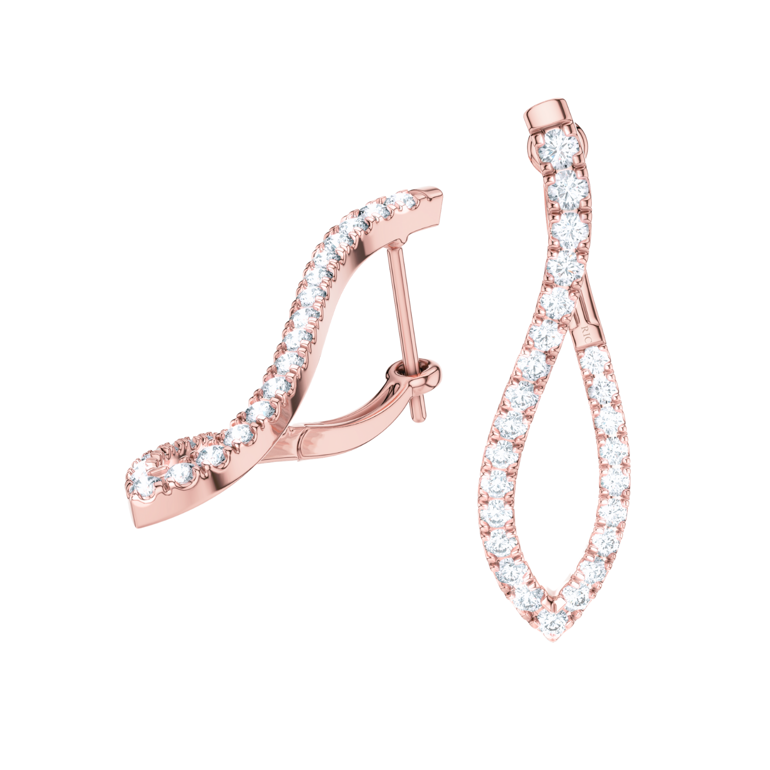 Twisted Elegance Diamond Earrings