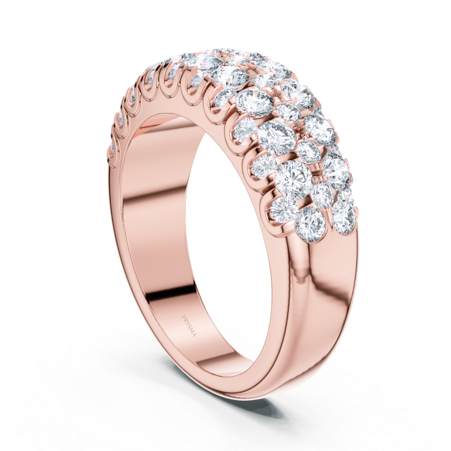 Triple Row Diamond Eternity Band