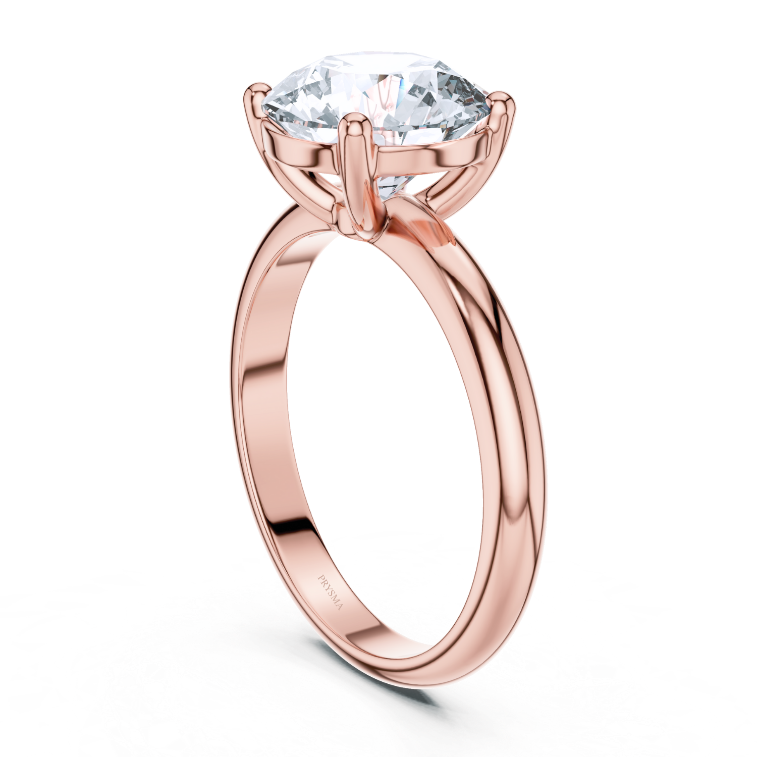 Regal Embrace Round Solitaire Ring