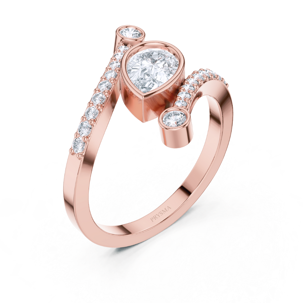 Celeste Pear Harmony Ring