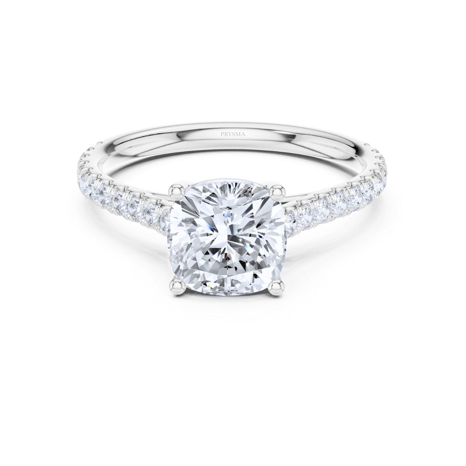 Cushion Cut Radiance Pave Ring