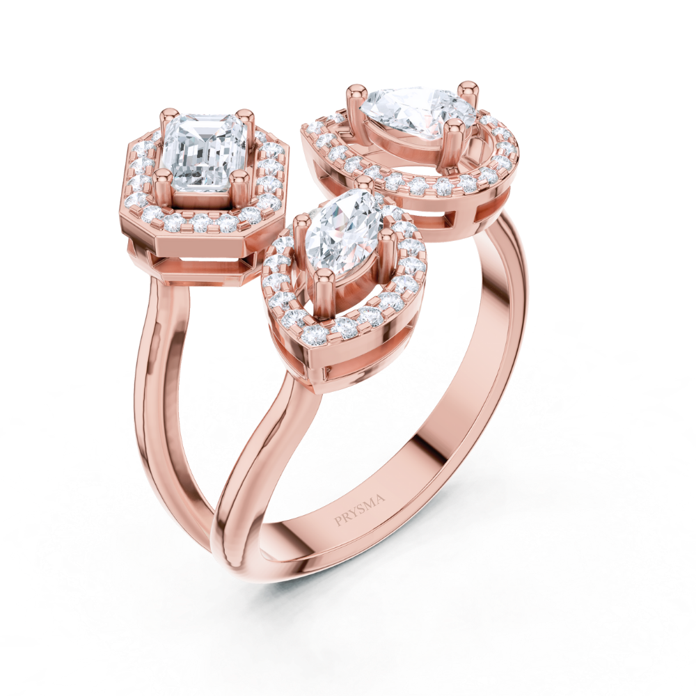 Halo Harmony Trio Ring