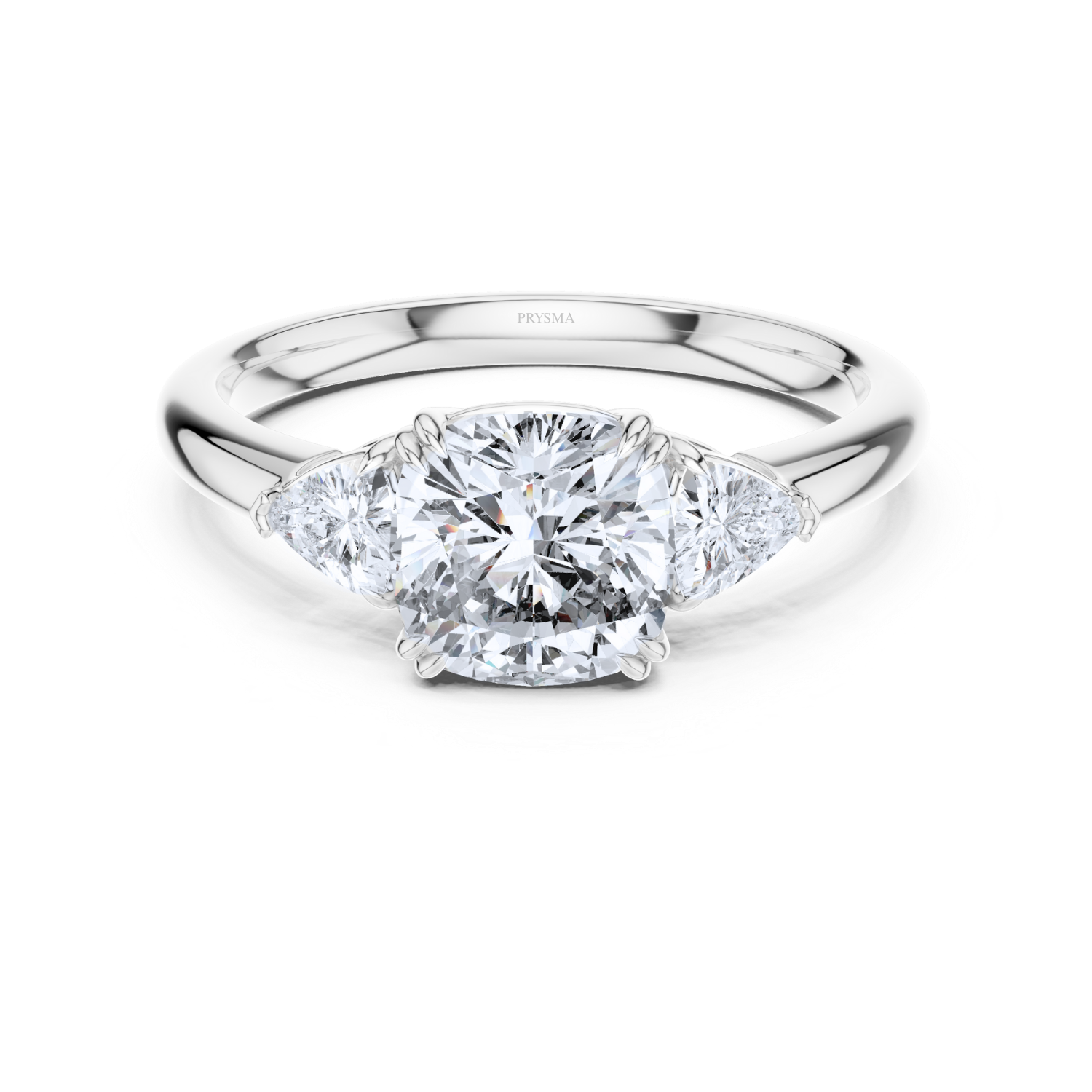Round Center Stone 8 Prong Cushion Diamond
