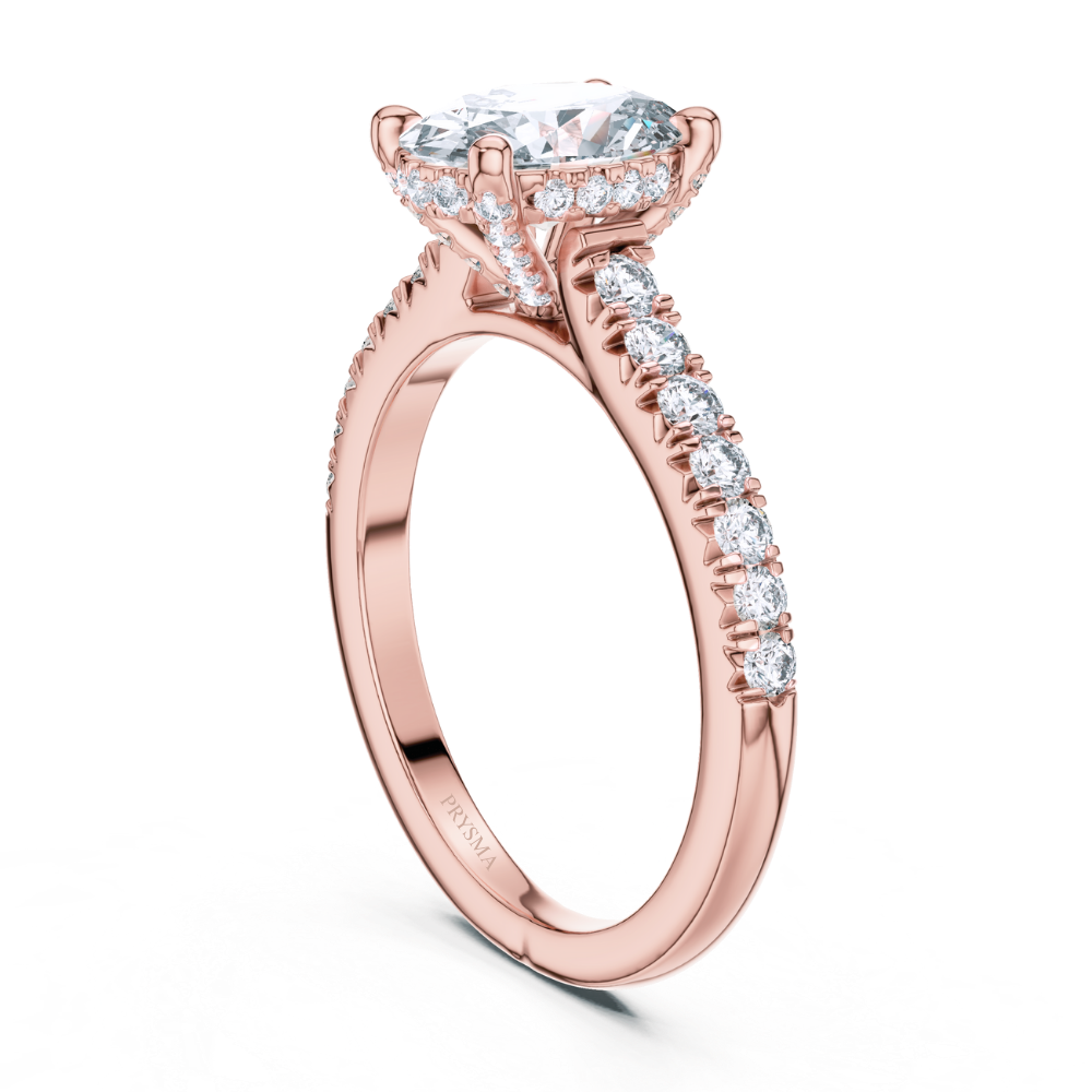 Golden Glow Oval Solitaire Ring
