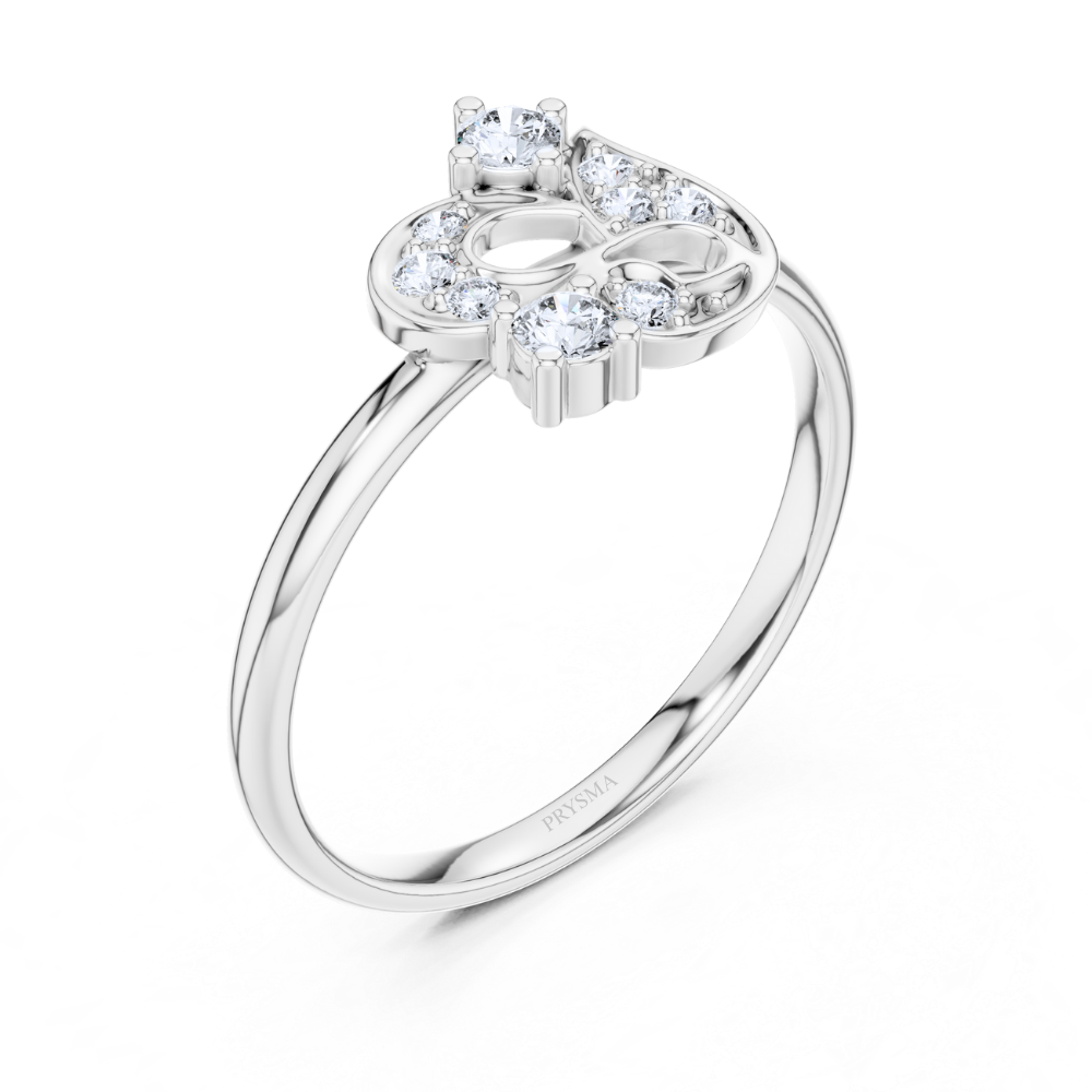 Royal Bloom Floral Diamond Ring
