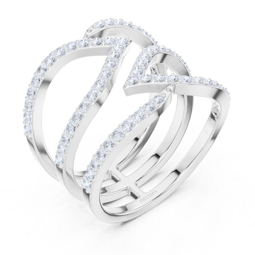 Celestia Triple Band Pavé Ring