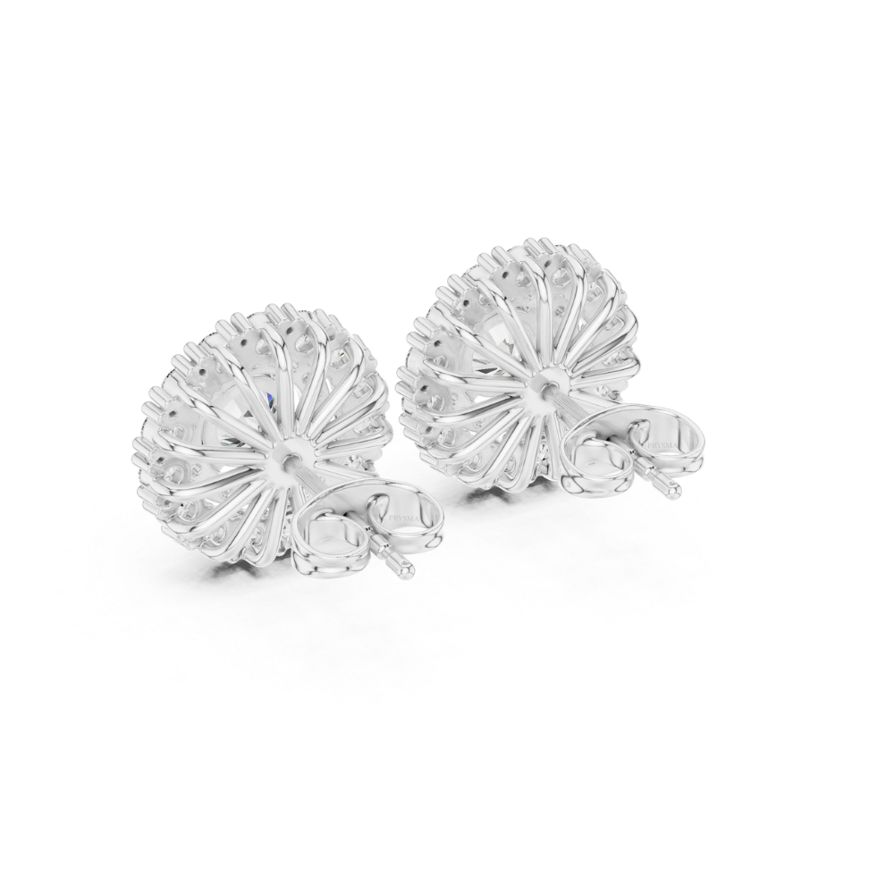 Eternal Halo Triple Diamond Studs