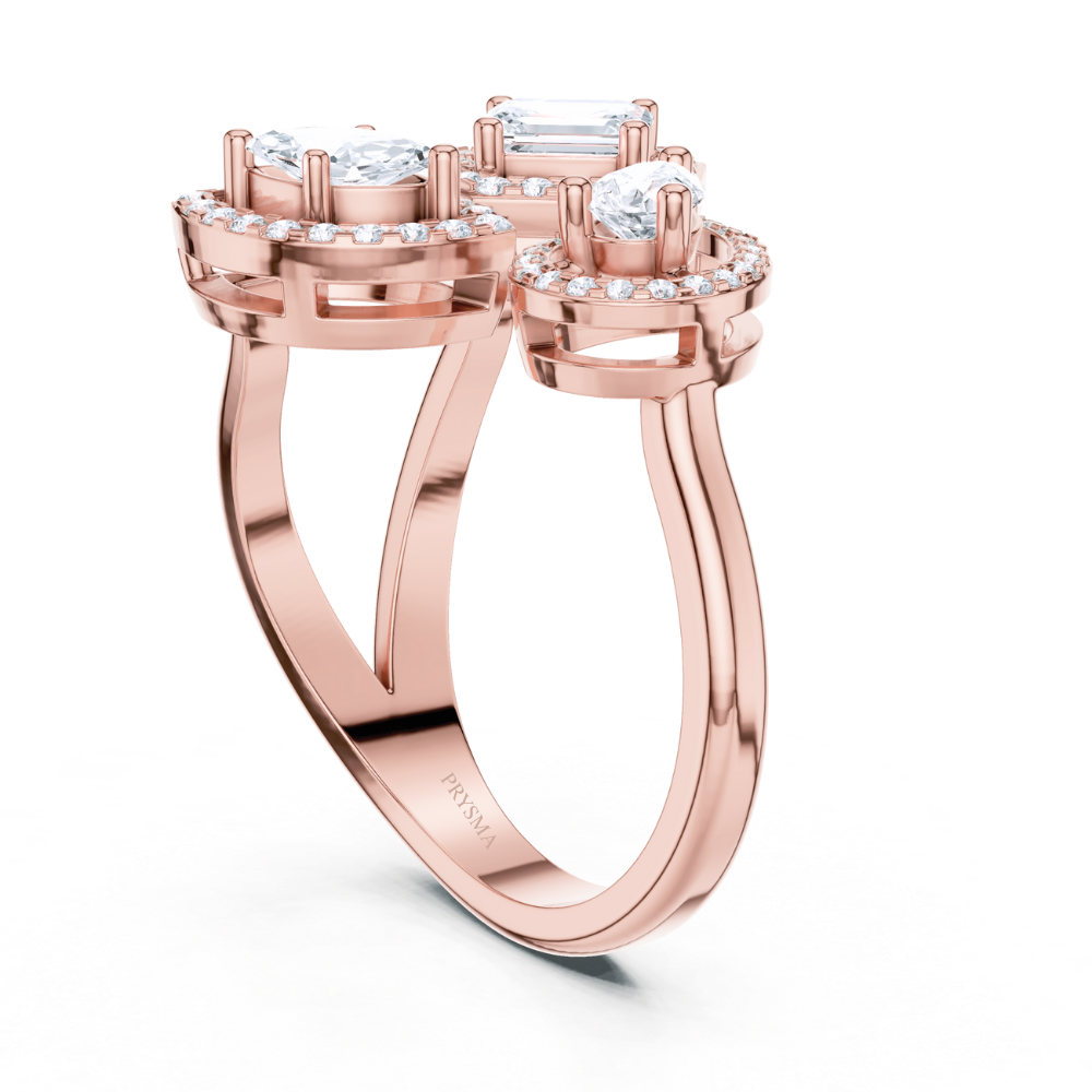 Halo Harmony Trio Ring