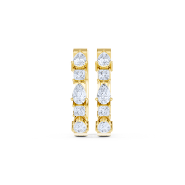 Radiant Harmony Diamond Hoop Earrings