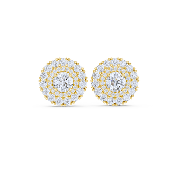 Eternal Halo Triple Diamond Studs
