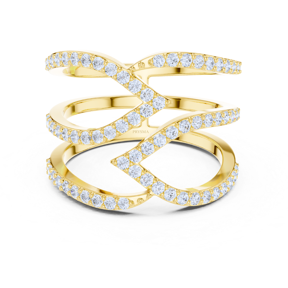 Celestia Triple Band Pavé Ring