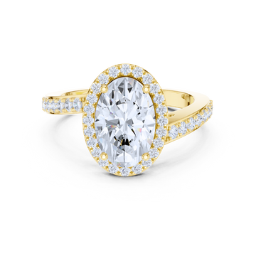 Radiance Oval Halo Diamond Ring