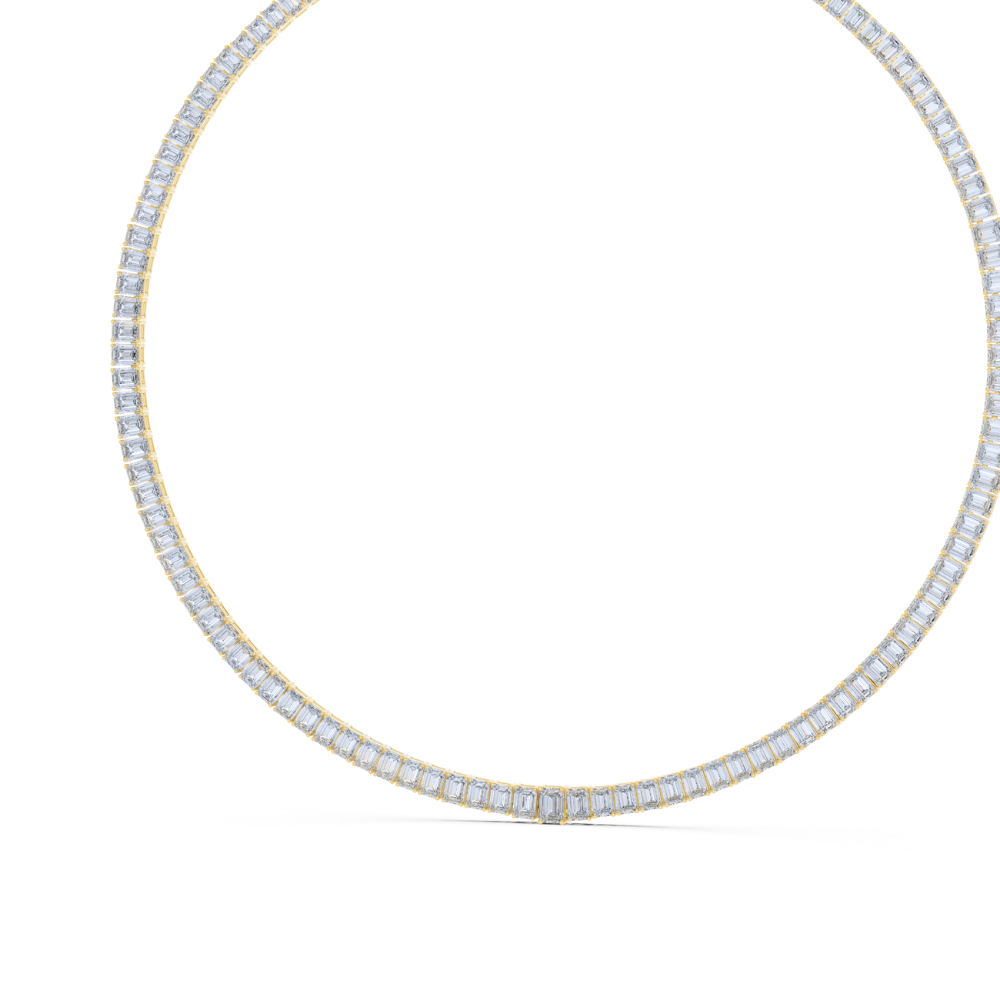 Emerald Precision Tennis Necklace