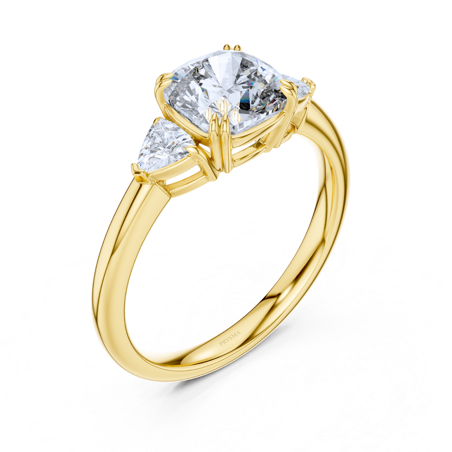 Round Center Stone 8 Prong Cushion Diamond